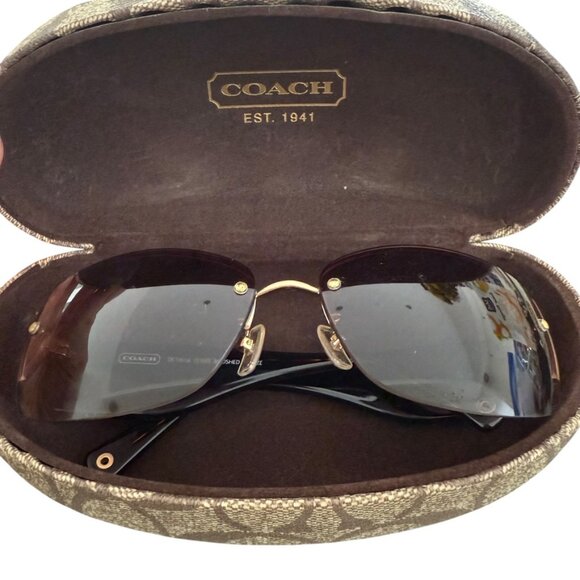 COACH Octavia S 350 Brushed Bronze Rectangle Women's Sunglasses MSRP $234.64 - Picture 13 of 15